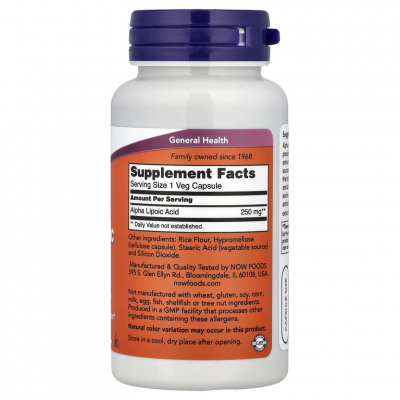 Alpha Lipoic Acid 250mg 60cap