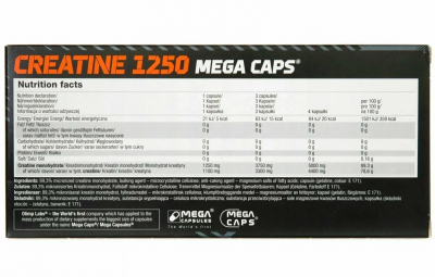 Creatine 1250 Mega Caps 120cap